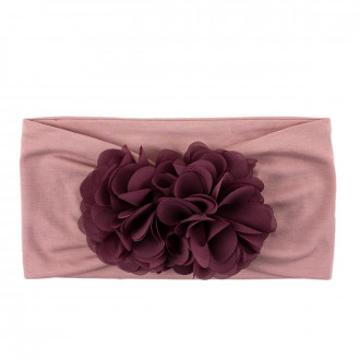 Детска лента за глава в опушено розово