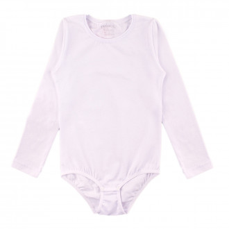 Детско памучно боди в бяло за момичета