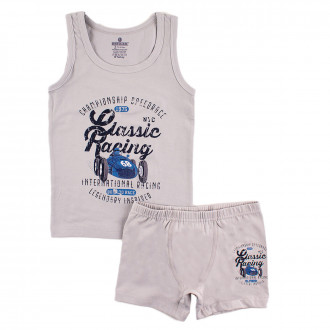 Комплект бельо в светлосив цвят ,,Състезание"