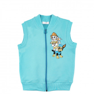 Детски елек в цвят тюркоаз за момчета