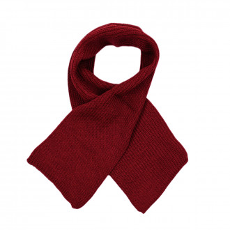 Детски шал от плетиво 95 х 15 см в цвят бордо