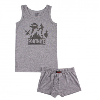 Комплект бельо в сив меланж