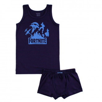 Комплект бельо в тъмносин цвят