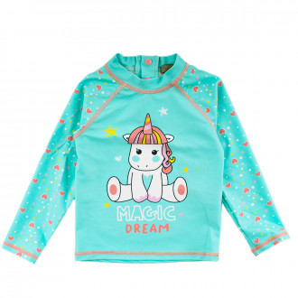 Бански - блуза за момичета в зелено