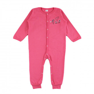 Гащеризон от памучен интерлок в розово