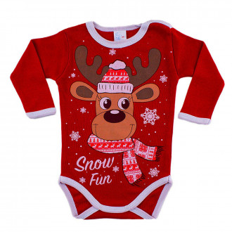 Детско коледно боди "Snow Fun"