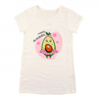 Детска лятна пижама за момичета в бяло