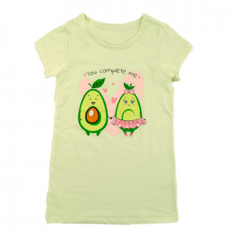 Детска лятна пижама за момичета в бледо зелено