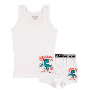 Комплект бельо в бял цвят за момчета