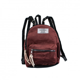 Детска раница в цвят пепел от рози