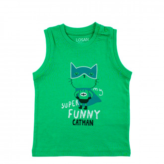 Детски потник за момчета в зелен цвят 