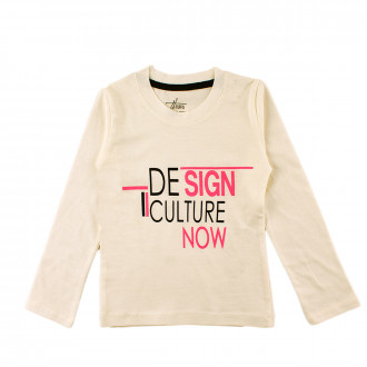 Блуза в цвят екрю за момичета "Culture"