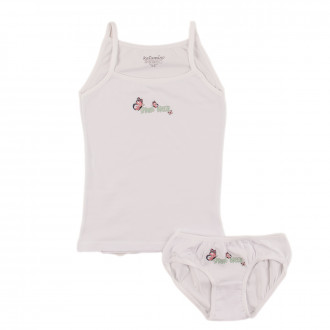 Комплект бельо за момичета "Spring breeze" в бяло