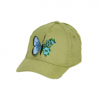 Лятна шапка за момичета с 3D ефект в зелено