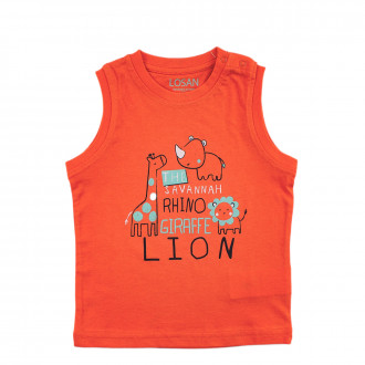 Детски потник за момчета в цвят керемида