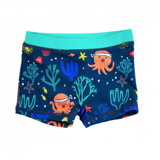 Детски бански за момчета "Морско дъно" в синьо