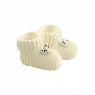 Бебешки плетени терлички в екрю