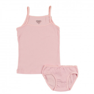 Комплект бельо за момичета в бледорозово