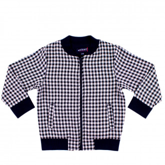 Детски суичер в каре за момчета (9 мес. - 3 год.)