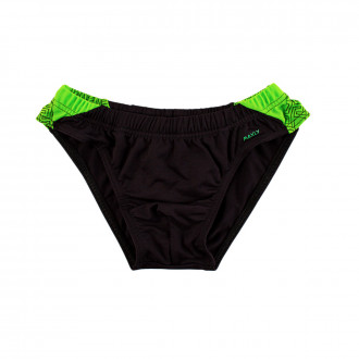 Детски бански за момчета в черно и зелено