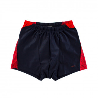 Детски бански за момчета в тъмносиньо и червено