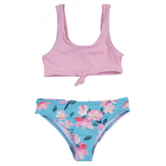 Детски бански от 2 части за момичета в розово и синьо