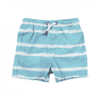 Детски бански за момчета в синьо-зелено