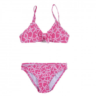 Детски бански от 2 части за момичета " Звезди" в цвят руж