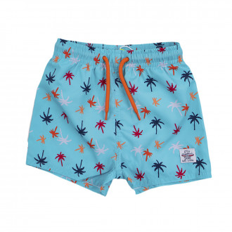 Детски бански за момчета с принтиран десен в синьо