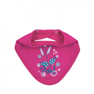 Бебешка двупластова бандана в цвят циклама