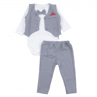 Бебешки кариран комплект