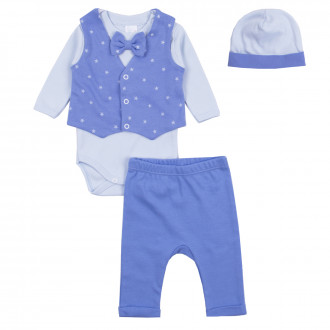 Бебешки комплект от 4 части в синьо