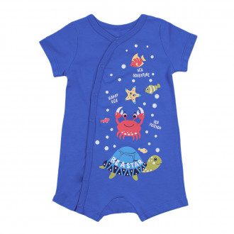 Бебешки летен гащеризон в синьо