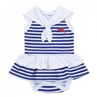 Бебешко боди-рокля в райе