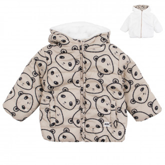 Бебешко двулицево яке с панда