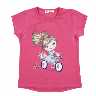 Детска тениска за момичета "Happy day"