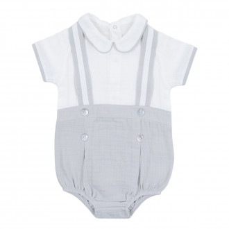 Памучно боди с якичка за момчета