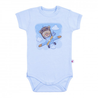 Боди от памучен рипс с мече