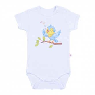 Боди от памучен рипс с птиченце