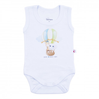 Боди-потник от памучен рипс "Nice day"