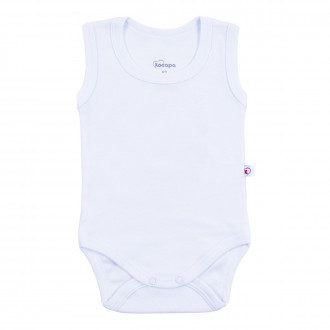 Боди-потник от памучен рипс в бяло