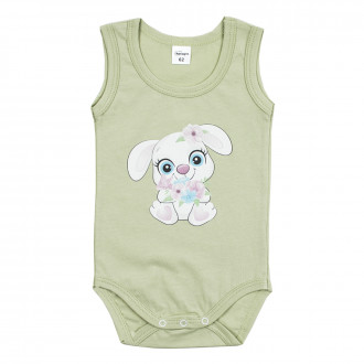 Боди-потник "Sweet bunny" в зелено