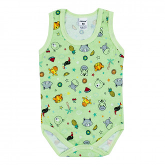 Боди-потник в щампиран десен "Животни"