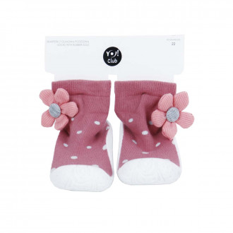 Бебешки чорапки със силиконова подметка