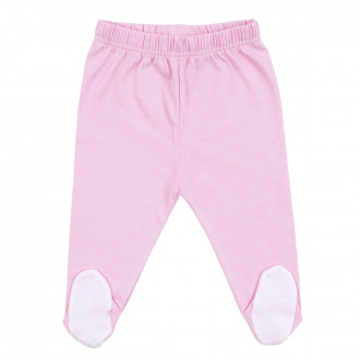 Бебешки памучни ританки в розово и бяло