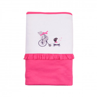 Зимна пелена пелена с вата в розово 85 х 75