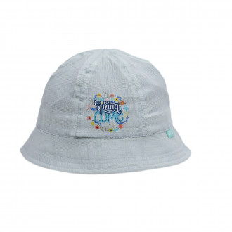 Детска лятна шапка за момичета в бледозелено