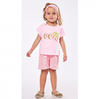 Детски летен комплект от 3 части в розово