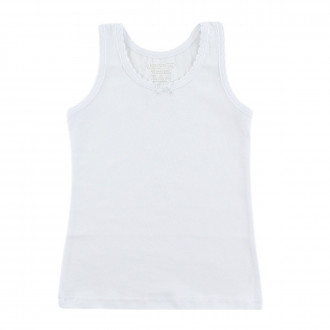 Детски бял потник за момичета