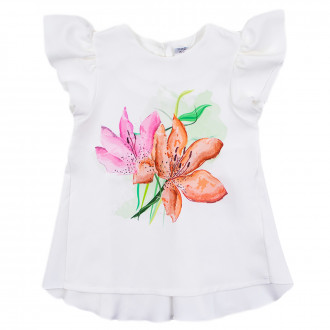 Елегантна туника с флорален фотопринт за момичета